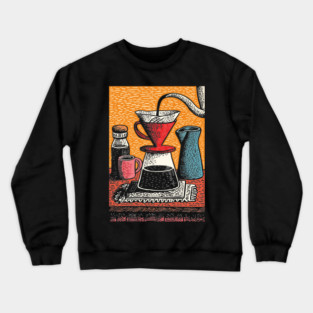 The Art of the Pour Over | V60 Coffee Brewing Crewneck Sweatshirt