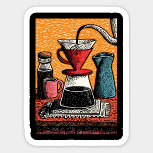The Art of the Pour Over | V60 Coffee Brewing Magnet