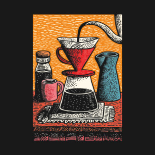 The Art of the Pour Over | V60 Coffee Brewing T-Shirt