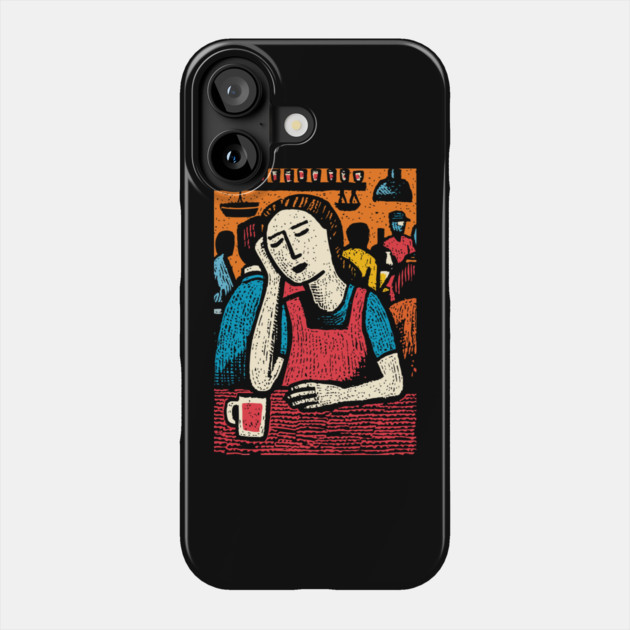 Tired Barista End of Shift | Relatable Service Industry Phone Case by TuncGK