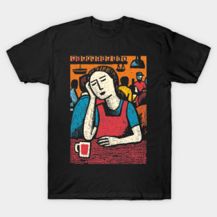 Tired Barista End of Shift | Relatable Service Industry T-Shirt