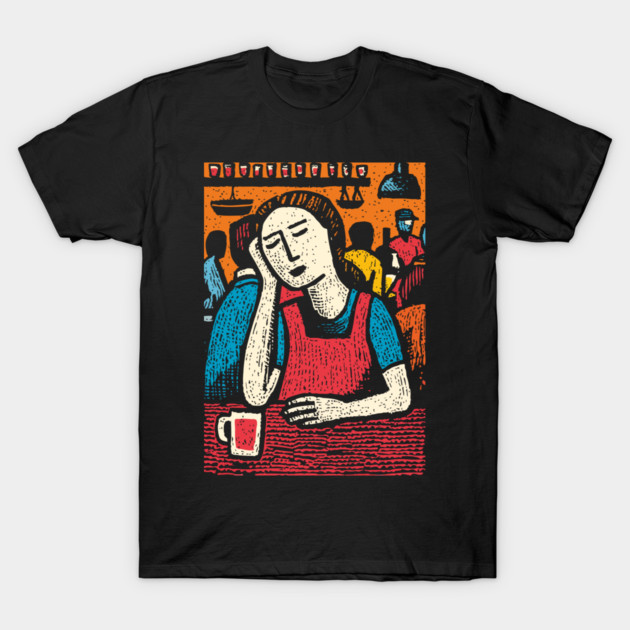 Tired Barista End of Shift | Relatable Service Industry T-Shirt by TuncGK