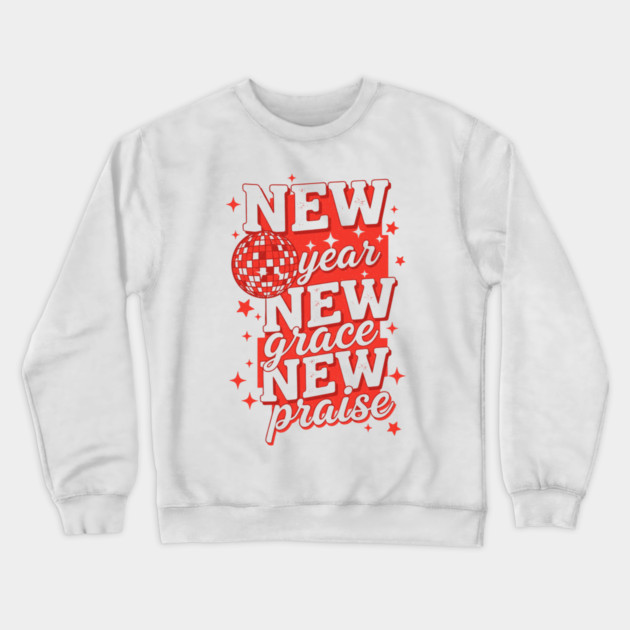 New Year, New Vibes Disco Tee Crewneck Sweatshirt by enrynz