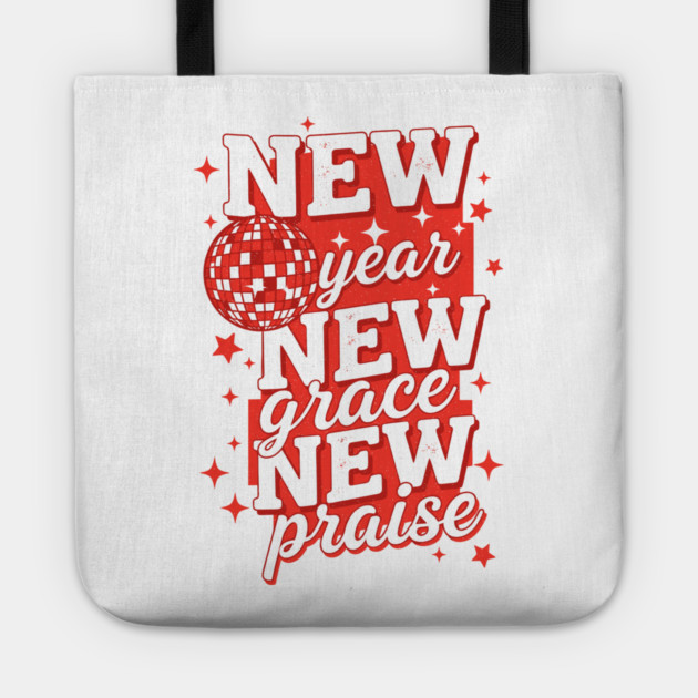 New Year, New Vibes Disco Tee Tote by enrynz