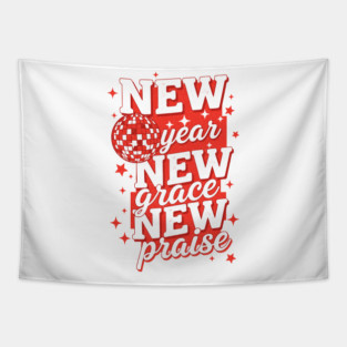 New Year, New Vibes Disco Tee Tapestry