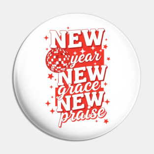 New Year, New Vibes Disco Tee Pin