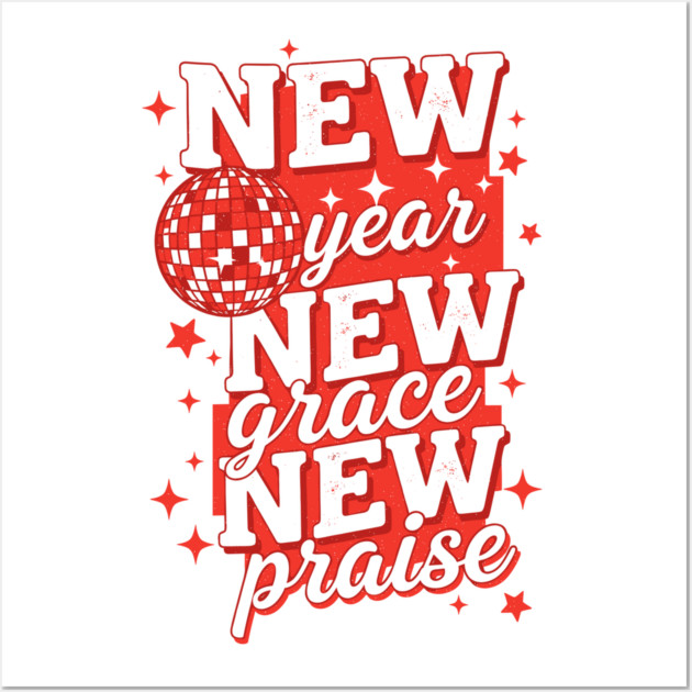 New Year, New Vibes Disco Tee Wall Art by enrynz