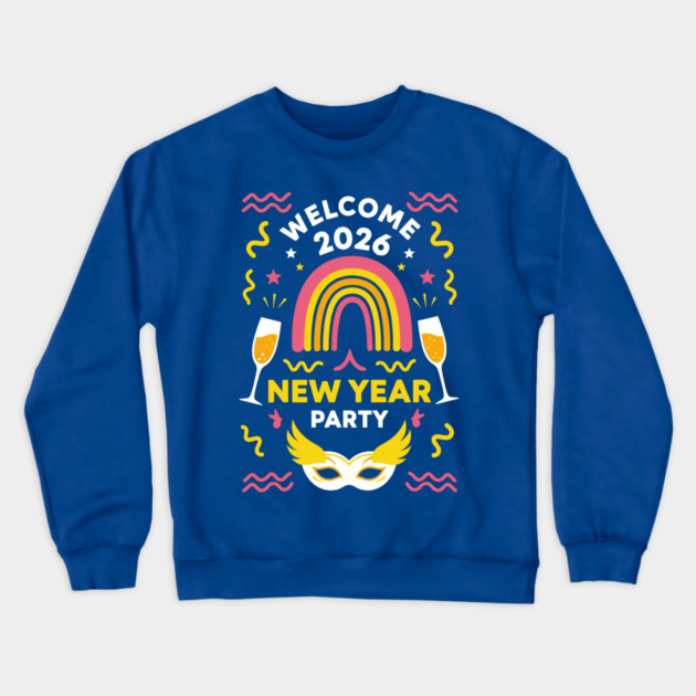 Vibrant New Year Party Crewneck Sweatshirt by enrynz