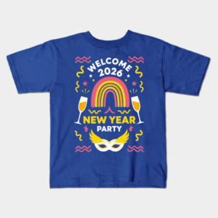 Vibrant New Year Party Kids T-Shirt