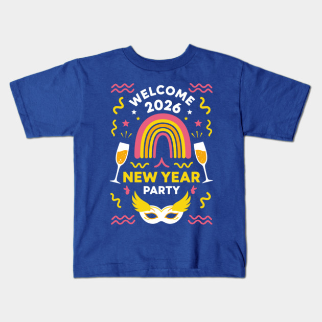Vibrant New Year Party Kids T-Shirt by enrynz