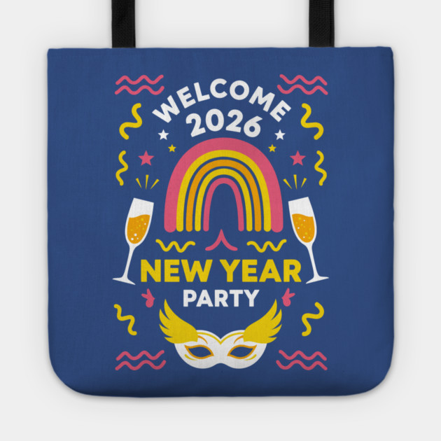 Vibrant New Year Party Tote by enrynz