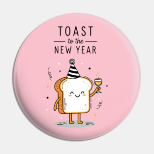 Toast to the New Year Pin