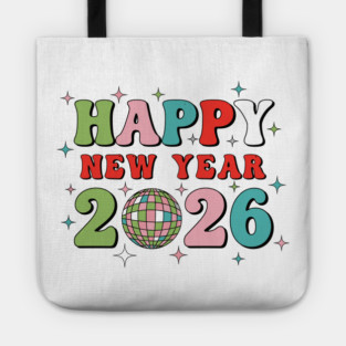 Happy New Year 2026 Disco Party Tote