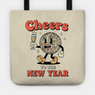 Cheers to the New Year Disco Ball Tote