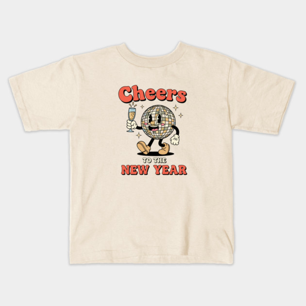 Cheers to the New Year Disco Ball Kids T-Shirt by enrynz