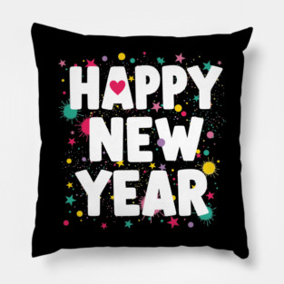 Happy New Year Celebration Pillow