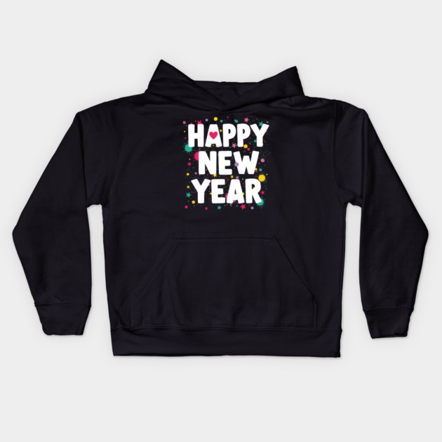 Happy New Year Celebration Kids Hoodie by enrynz