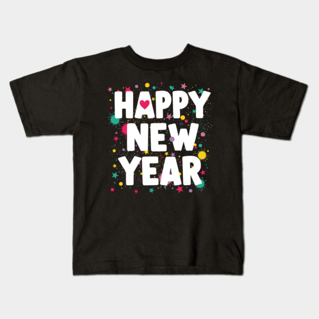 Happy New Year Celebration Kids T-Shirt by enrynz