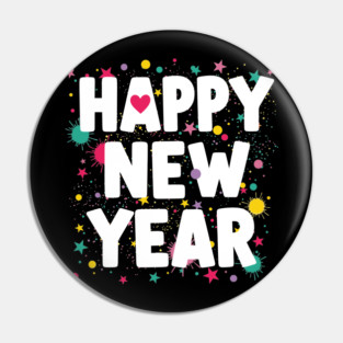 Happy New Year Celebration Pin