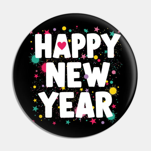 Happy New Year Celebration Pin by enrynz