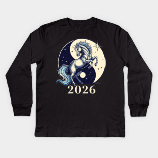 2026 Lunar Horse Magic Kids Long Sleeve T-Shirt
