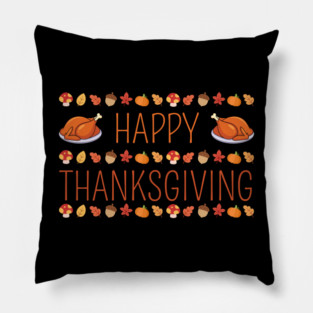 Happy Thanksgiving Fall Feast Pillow
