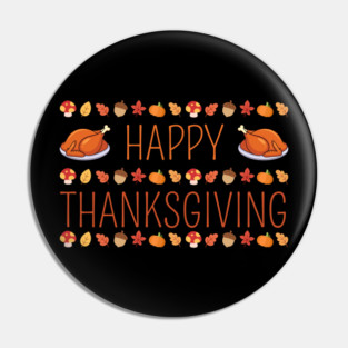 Happy Thanksgiving Fall Feast Pin