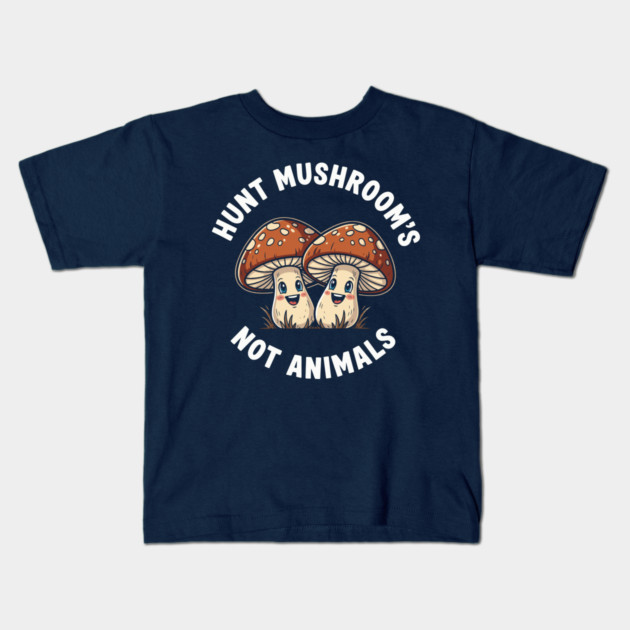 Funny Mushroom Hunting Kids T-Shirt by enrynz