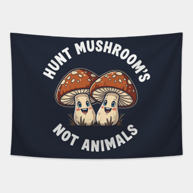 Funny Mushroom Hunting Tapestry by enrynz