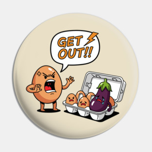 Eggplant Intruder Pin