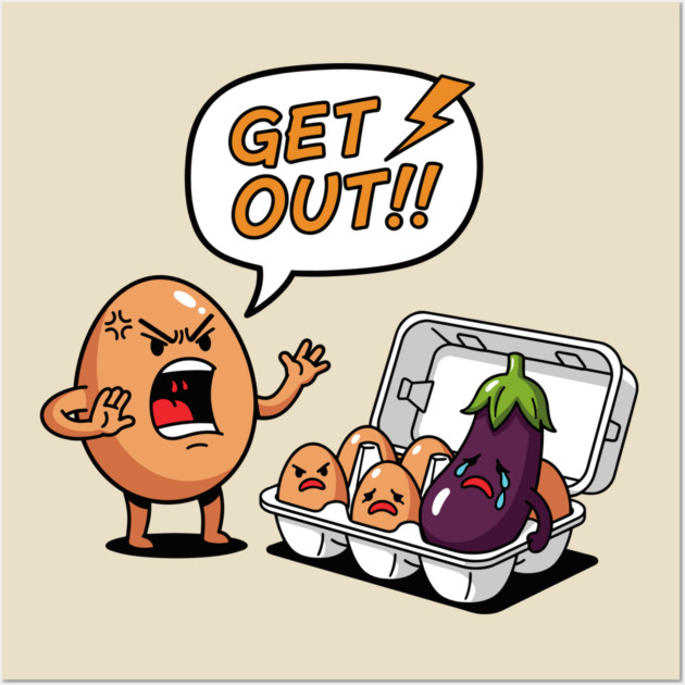 Eggplant Intruder Wall Art by Digironin