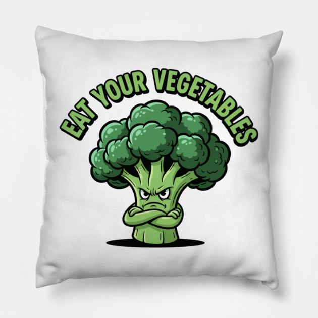 Eat Your Veggies Pillow by enrynz