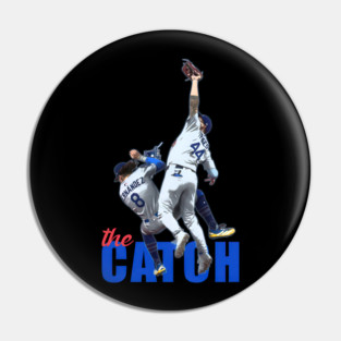 Retro The Catch Los Angeles Champs Baseball Andy Pages- Kike Hernandez Dodgers Pin