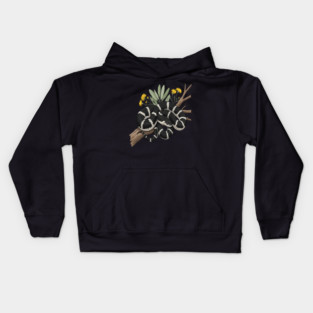 California Kingsnake with Desert Blooms Kids Hoodie