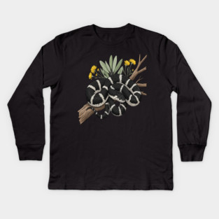 California Kingsnake with Desert Blooms Kids Long Sleeve T-Shirt