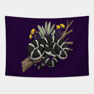 California Kingsnake with Desert Blooms Tapestry
