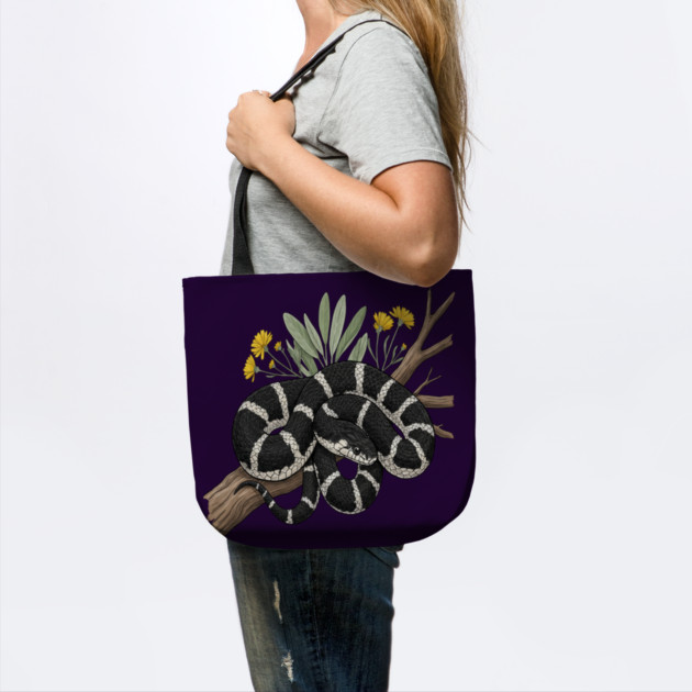 California Kingsnake with Desert Blooms by BirdsnStuff