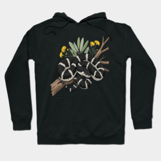California Kingsnake with Desert Blooms Hoodie