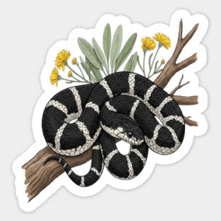 California Kingsnake with Desert Blooms Magnet