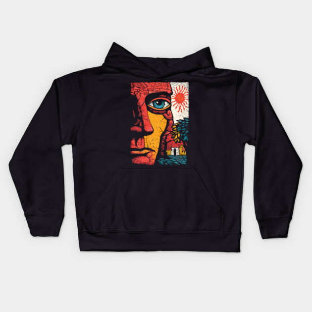 Solar Soul | Folk Art Sun Connection Kids Hoodie by TuncGK