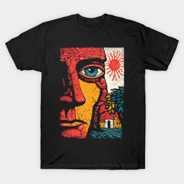 Solar Soul | Folk Art Sun Connection T-Shirt by TuncGK