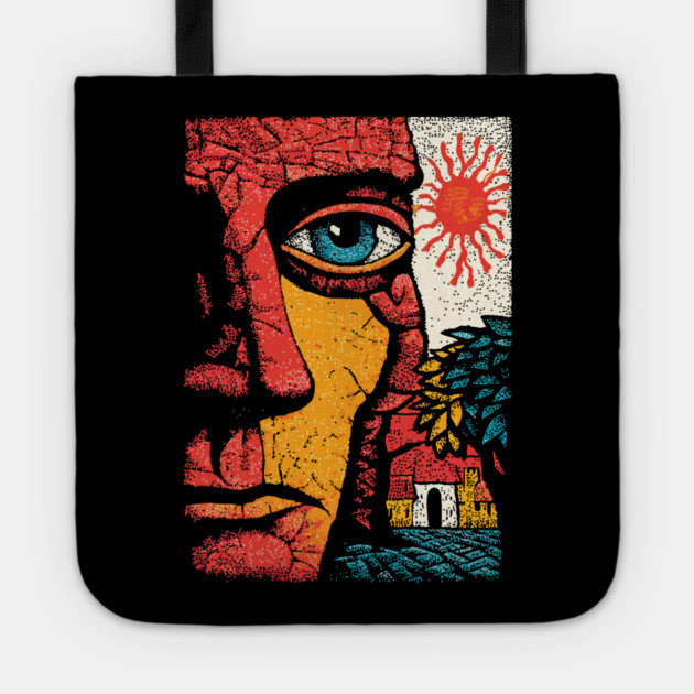 Solar Soul | Folk Art Sun Connection Tote by TuncGK