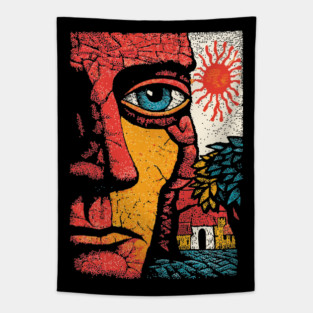 Solar Soul | Folk Art Sun Connection Tapestry