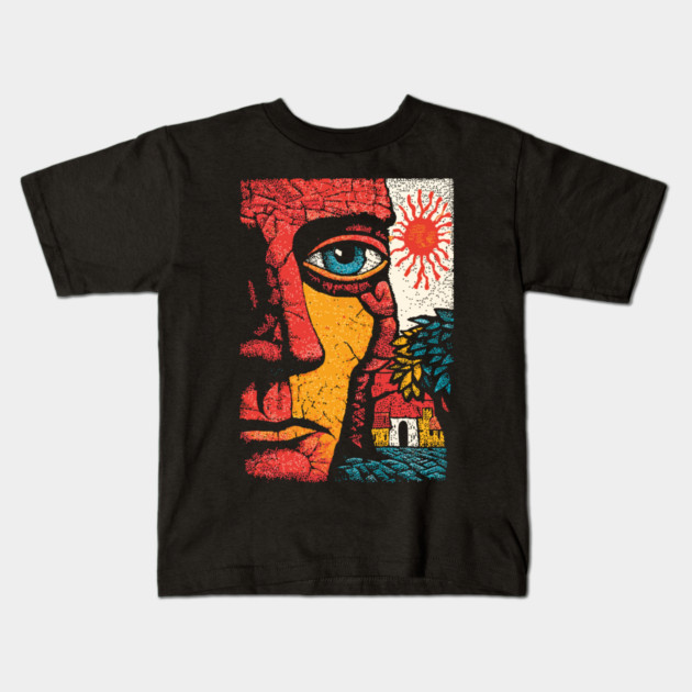 Solar Soul | Folk Art Sun Connection Kids T-Shirt by TuncGK