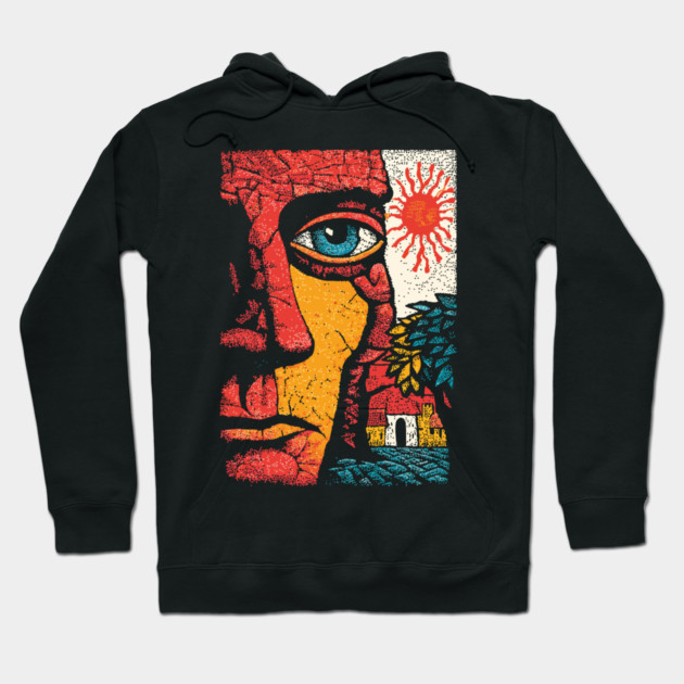 Solar Soul | Folk Art Sun Connection Hoodie by TuncGK