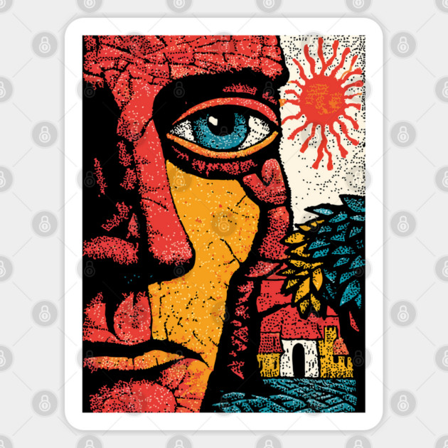 Solar Soul | Folk Art Sun Connection Sticker by TuncGK