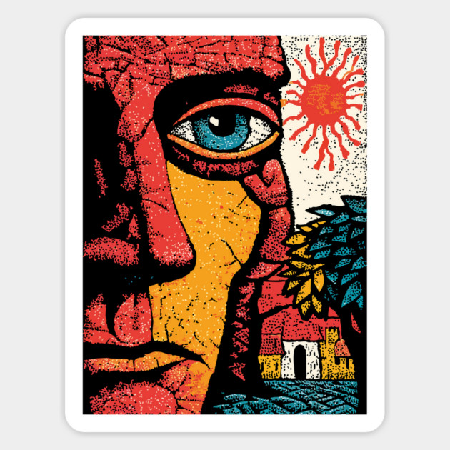 Solar Soul | Folk Art Sun Connection Magnet by TuncGK