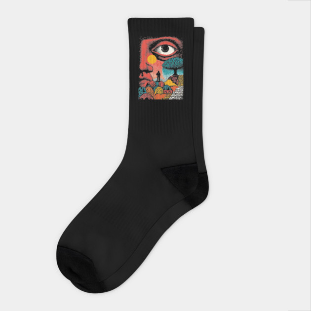 Vision Quest | Psychedelic Third Eye Art Socks by TuncGK