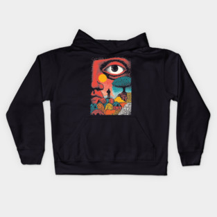 Vision Quest | Psychedelic Third Eye Art Kids Hoodie