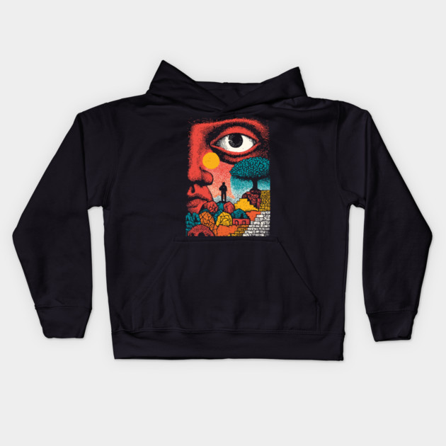 Vision Quest | Psychedelic Third Eye Art Kids Hoodie by TuncGK